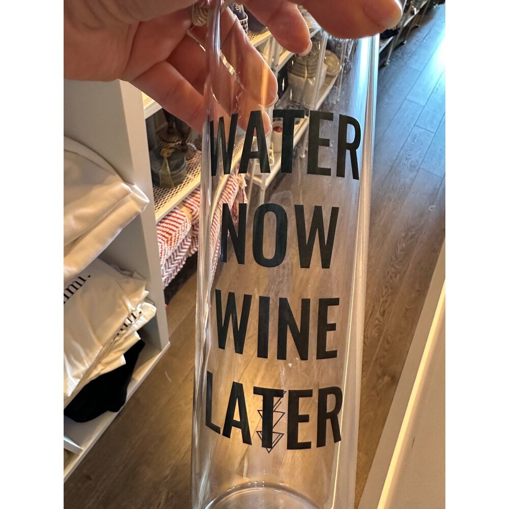 Water Now Wine Later Glass Travel Bottle​